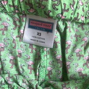 Super cute Vineyard Vine PJ bottoms with pink flamingos